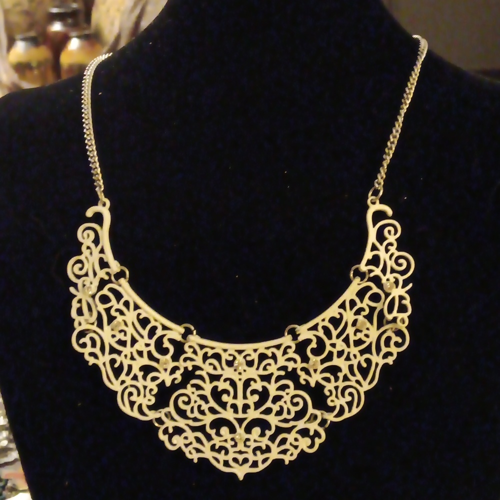 White Statement Necklace
